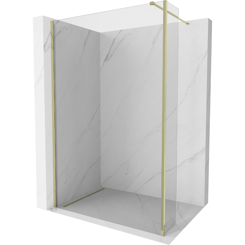 Mexen Kioto ścianka prysznicowa Walk-in 150 x 30 cm, transparent, złota - 800-150-212-50-00-030