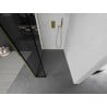 Mexen Kioto ścianka prysznicowa Walk-in 130 x 30 cm, czarna ramka, złota - 800-130-212-50-70-030