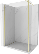 Mexen Kioto ścianka prysznicowa Walk-in 90 x 30 cm, transparent, złota szczotkowana - 800-090-212-55-00-030