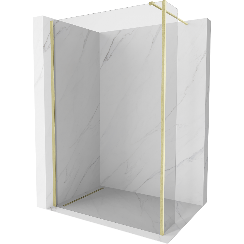 Mexen Kioto ścianka prysznicowa Walk-in 115 x 30 cm, transparent, złota szczotkowana - 800-115-212-55-00-030