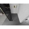 Mexen Kioto ścianka prysznicowa Walk-in 90 x 30 cm, czarna ramka, złota szczotkowana - 800-090-212-55-70-030