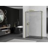 Mexen Kioto ścianka prysznicowa Walk-in 130 x 30 cm, czarna ramka, złota szczotkowana - 800-130-212-55-70-030