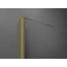 Mexen Kioto ścianka prysznicowa Walk-in 90 x 30 cm, czarna ramka, złota szczotkowana - 800-090-212-55-70-030