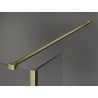 Mexen Kioto ścianka prysznicowa Walk-in 140 x 40 cm, czarna ramka, złota szczotkowana - 800-140-212-55-70-040