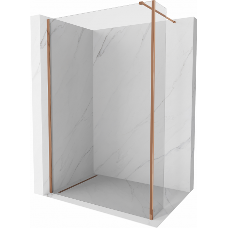 Mexen Kioto ścianka prysznicowa Walk-in 150 x 30 cm, transparent, różowe złoto - 800-150-212-60-00-030