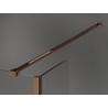 Mexen Kioto ścianka prysznicowa Walk-in 150 x 30 cm, transparent, różowe złoto - 800-150-212-60-00-030