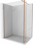 Mexen Kioto ścianka prysznicowa Walk-in 95 x 40 cm, transparent, różowe złoto - 800-095-212-60-00-040