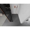 Mexen Kioto ścianka prysznicowa Walk-in 100 x 30 cm, czarna ramka, różowe złoto - 800-100-212-60-70-030
