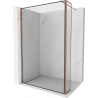Mexen Kioto ścianka prysznicowa Walk-in 160 x 30 cm, czarna ramka, różowe złoto - 800-160-212-60-70-030