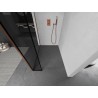 Mexen Kioto ścianka prysznicowa Walk-in 160 x 30 cm, czarna ramka, różowe złoto - 800-160-212-60-70-030