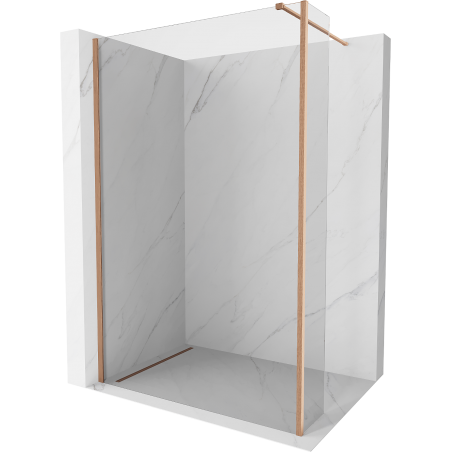 Mexen Kioto ścianka prysznicowa Walk-in 125 x 30 cm, transparent, miedź szczotkowana - 800-125-212-65-00-030