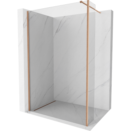 Mexen Kioto ścianka prysznicowa Walk-in 110 x 40 cm, transparent, miedź szczotkowana - 800-110-212-65-00-040