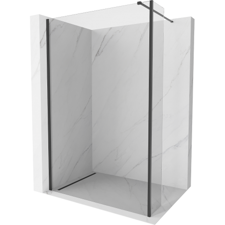 Mexen Kioto ścianka prysznicowa Walk-in 90 x 40 cm, transparent, czarna - 800-090-212-70-00-040