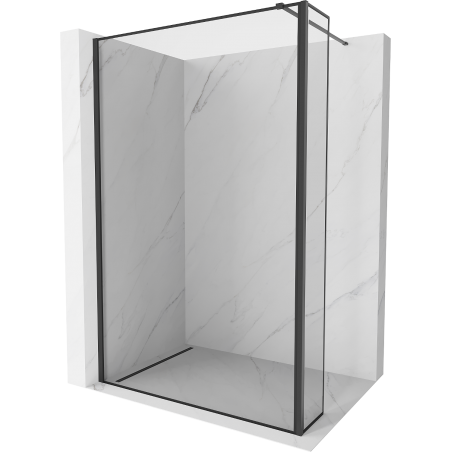 Mexen Kioto ścianka prysznicowa Walk-in 130 x 40 cm, czarna ramka, czarna - 800-130-212-70-70-040