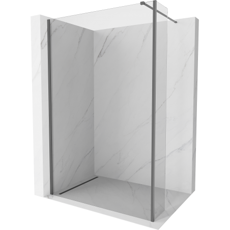 Mexen Kioto ścianka prysznicowa Walk-in 180 x 30 cm, transparent, gun metal - 800-180-212-95-00-030