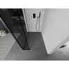 Mexen Kioto ścianka prysznicowa Walk-in 160 x 30 cm, czarna ramka, gun metal - 800-160-212-95-70-030