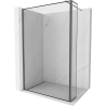 Mexen Kioto ścianka prysznicowa Walk-in 120 x 40 cm, czarna ramka, gun metal - 800-120-212-95-70-040