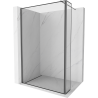 Mexen Kioto ścianka prysznicowa Walk-in 140 x 40 cm, czarna ramka, gun metal - 800-140-212-95-70-040