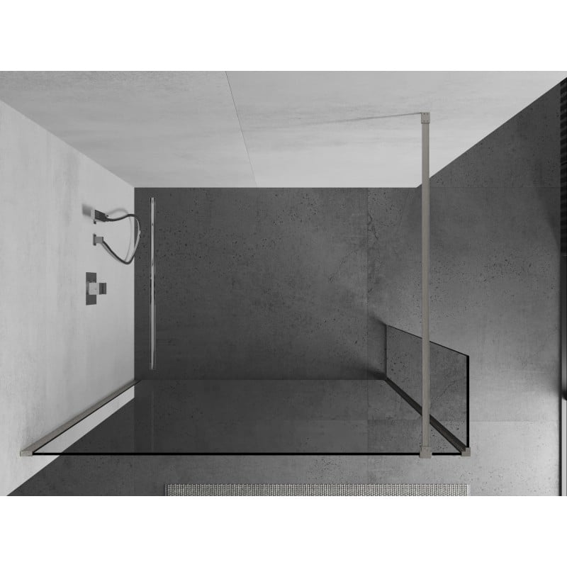Mexen Kioto ścianka prysznicowa Walk-in 140 x 30 cm, transparent, nikiel szczotkowany - 800-140-212-97-00-030