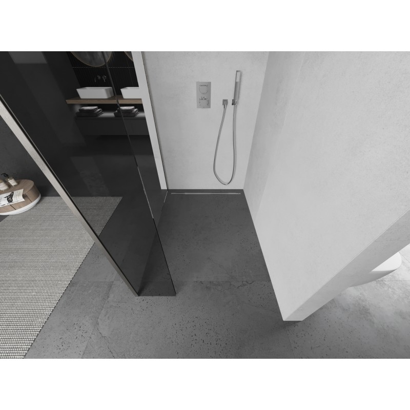 Mexen Kioto ścianka prysznicowa Walk-in 120 x 40 cm, transparent, nikiel szczotkowany - 800-120-212-97-00-040
