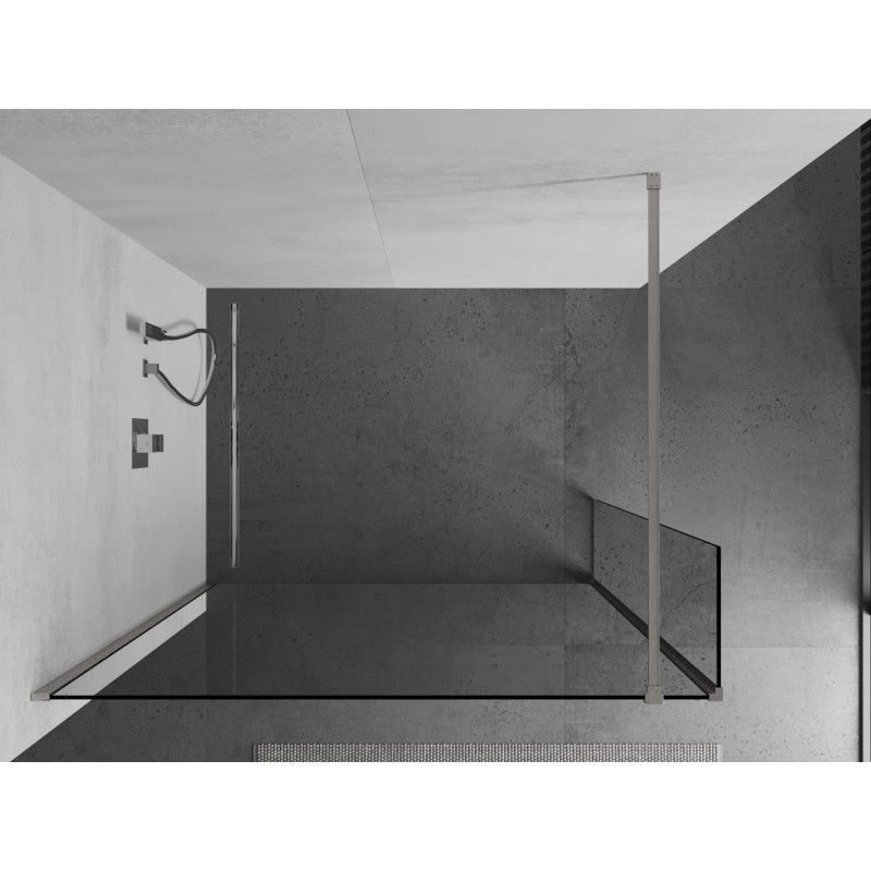 Mexen Kioto ścianka prysznicowa Walk-in 110 x 40 cm, transparent, nikiel szczotkowany - 800-110-212-97-00-040