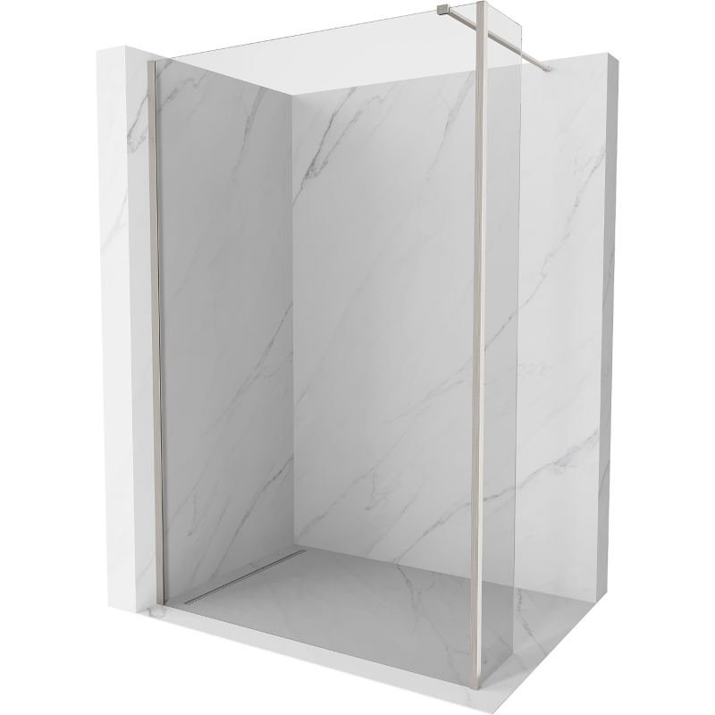 Mexen Kioto ścianka prysznicowa Walk-in 140 x 40 cm, transparent, nikiel szczotkowany - 800-140-212-97-00-040