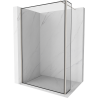 Mexen Kioto ścianka prysznicowa Walk-in 90 x 40 cm, czarna ramka, nikiel szczotkowany - 800-090-212-97-70-040