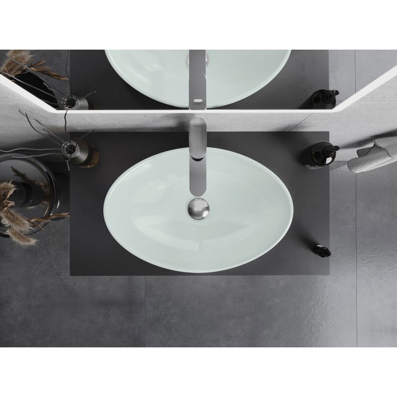 Mexen Sonia szklana umywalka nablatowa 54 x 37 cm, biała - 24145430