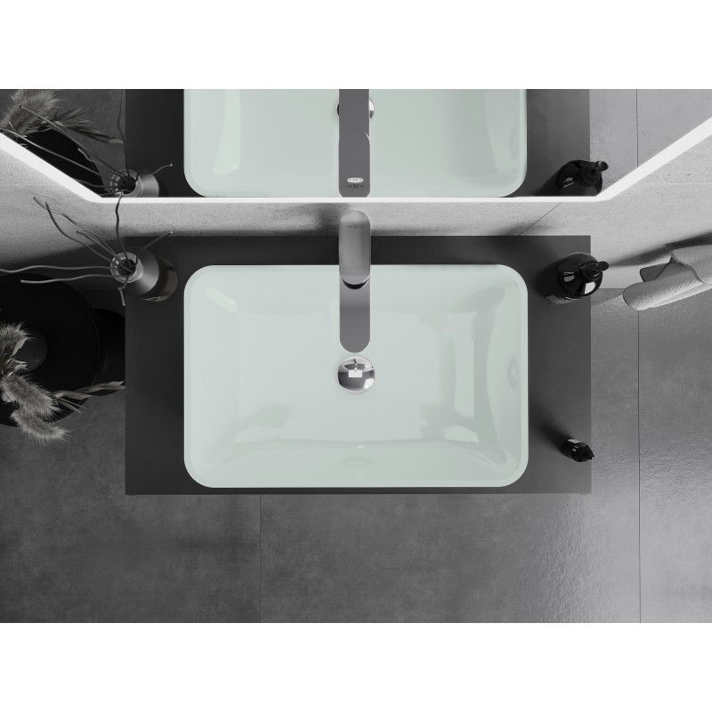 Mexen Megan szklana umywalka nablatowa 56 x 36 cm, biała - 24135630