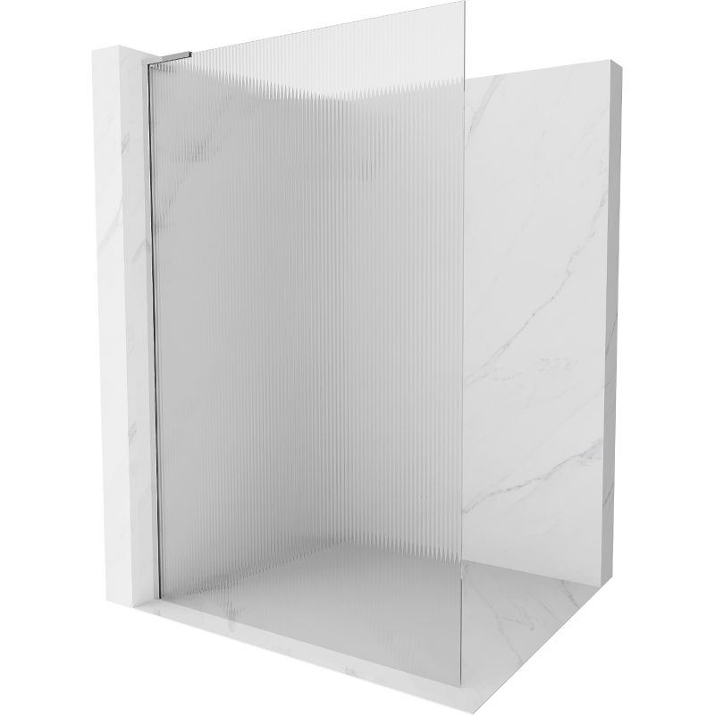 Mexen Kioto L ścianka prysznicowa Walk-in 120 x 200 cm, prążki, chrom - 800-120-103-01-09