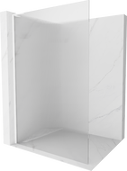 Mexen Kioto L ścianka prysznicowa Walk-in 70 x 200 cm, prążki, biała - 800-070-103-20-09