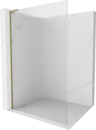 Mexen Kioto L ścianka prysznicowa Walk-in 100 x 200 cm, prążki, złota - 800-100-103-50-09