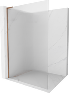 Mexen Kioto L ścianka prysznicowa Walk-in 80 x 200 cm, prążki, miedź szczotkowana - 800-080-103-65-09