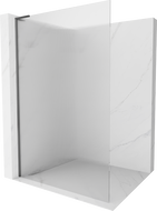 Mexen Kioto L ścianka prysznicowa Walk-in 90 x 200 cm, prążki, gun metal - 800-090-103-95-09