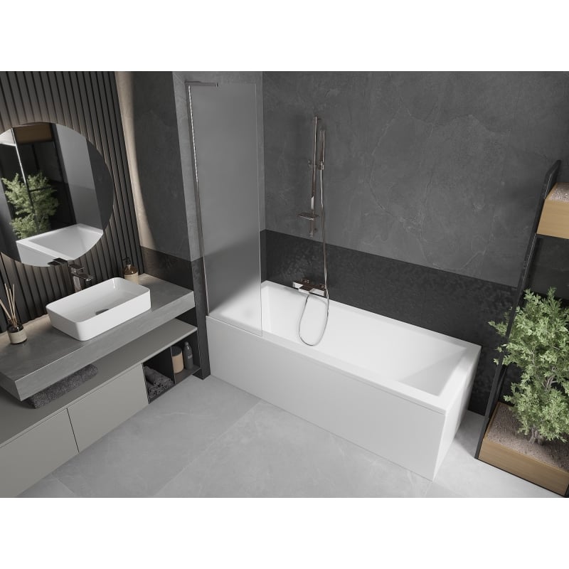 Mexen Next L parawan nawannowy 1-skrzydłowy 50 x 150 cm, szron, chrom - 895-050-000-03-30-01