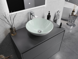 Mexen Mira szklana umywalka nablatowa 42 x 42 cm, biała - 24124230