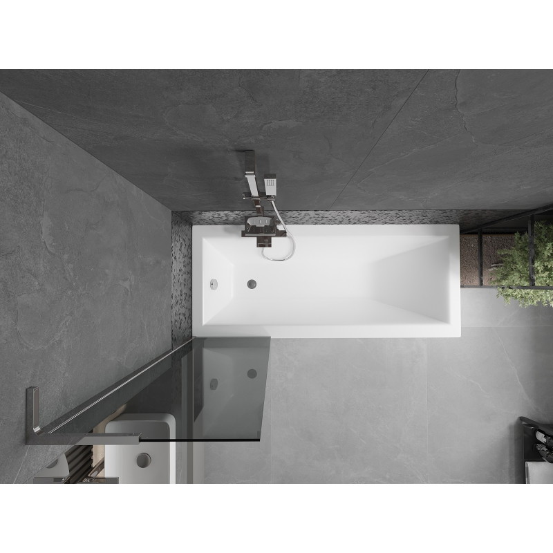 Mexen Next L parawan nawannowy 1-skrzydłowy 50 x 150 cm, grafit, chrom - 895-050-000-03-40-01