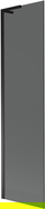 Mexen Next L parawan nawannowy 1-skrzydłowy 50 x 150 cm, grafit, czarny - 895-050-000-03-40-70