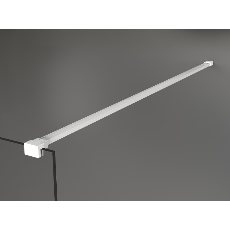 Mexen Kioto+ ścianka prysznicowa z półką Walk-in 70 x 200 cm, szron, biała - 800-070-121-20-30