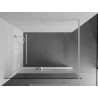 Mexen Kioto+ ścianka prysznicowa z półką Walk-in 100 x 200 cm, transparent/szron, biała - 800-100-121-20-35