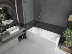 Mexen Next L bathtub screen 1-wing 90 x 150 cm, transparent, chrome - 895-090-000-03-00-01