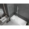 Mexen Next L bath screen 1-leaf 100 x 150 cm, transparent, white - 895-100-000-03-00-20