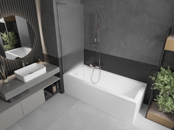 Mexen Next L parawan nawannowy 1-skrzydłowy 60 x 150 cm, szron, chrom - 895-060-000-03-30-01