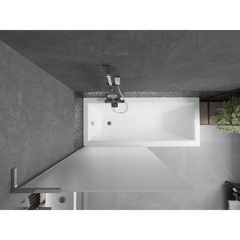 Mexen Next L parawan nawannowy 1-skrzydłowy 90 x 150 cm, szron, chrom - 895-090-000-03-30-01