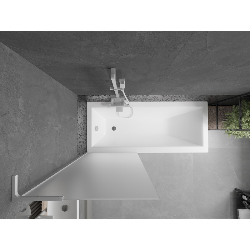 Mexen Next L parawan nawannowy 1-skrzydłowy 70 x 150 cm, szron, biały - 895-070-000-03-30-20
