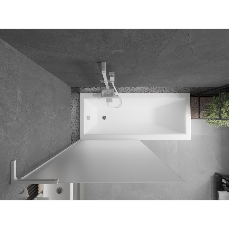 Mexen Next L parawan nawannowy 1-skrzydłowy 90 x 150 cm, szron, biały - 895-090-000-03-30-20