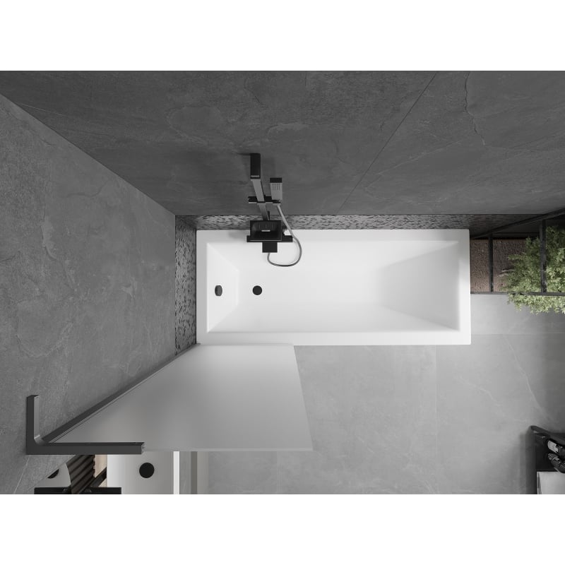 Mexen Next L parawan nawannowy 1-skrzydłowy 60 x 150 cm, szron, gun metal - 895-060-000-03-30-95