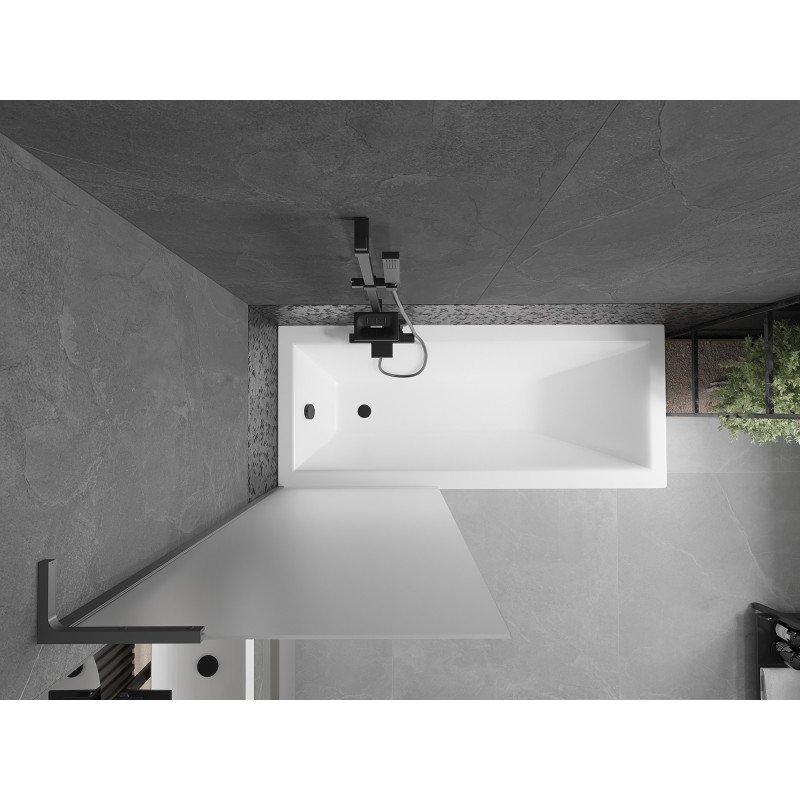 Mexen Next L parawan nawannowy 1-skrzydłowy 70 x 150 cm, szron, gun metal - 895-070-000-03-30-95