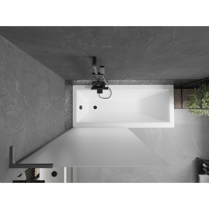 Mexen Next L parawan nawannowy 1-skrzydłowy 90 x 150 cm, szron, gun metal - 895-090-000-03-30-95