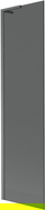 Mexen Next L parawan nawannowy 1-skrzydłowy 50 x 150 cm, grafit, gun gray szczotkowany - 895-050-000-03-40-66